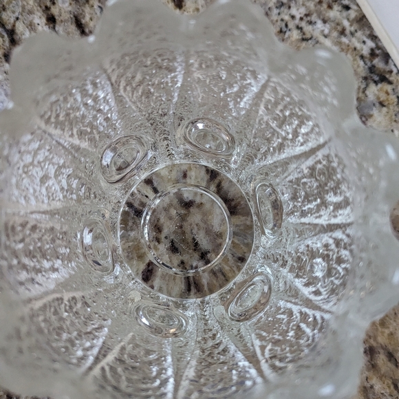 Vintage Unique Glass Vase With Coral/Floral Design - Picture 5 of 8
